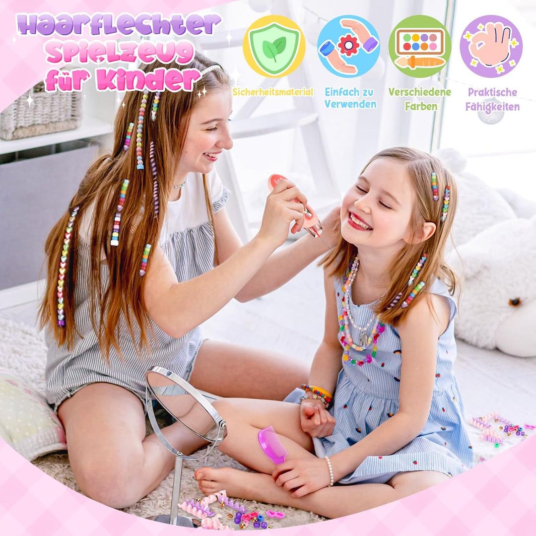 Geschenk Mädchen 5 6 7 8 9 Jahre: Haarschmuck Mädchen Spielzeug ab 6-12 Jahre Kinder, Haarperlen für