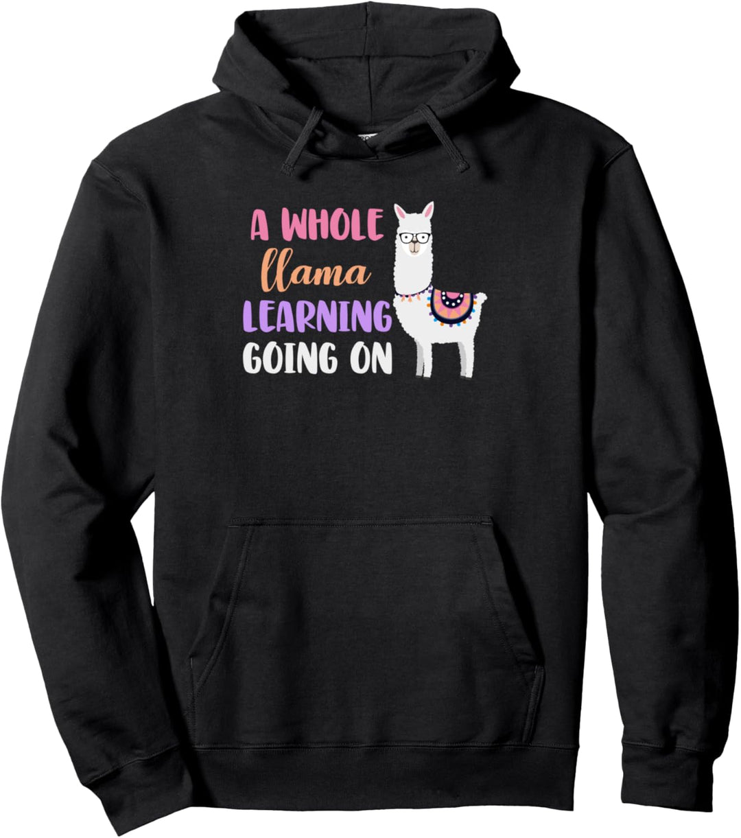 Lama Schullehrer Student - Ganzes Lama Lernen Pullover Hoodie
