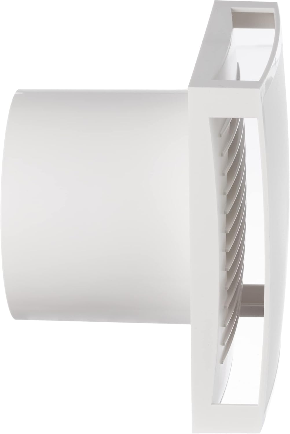 Steinberg14 Ø 100mm BadLüfter Fan mit Feuchtesensor und einstellbarer Nachlaufzeit - Weiss Front - f