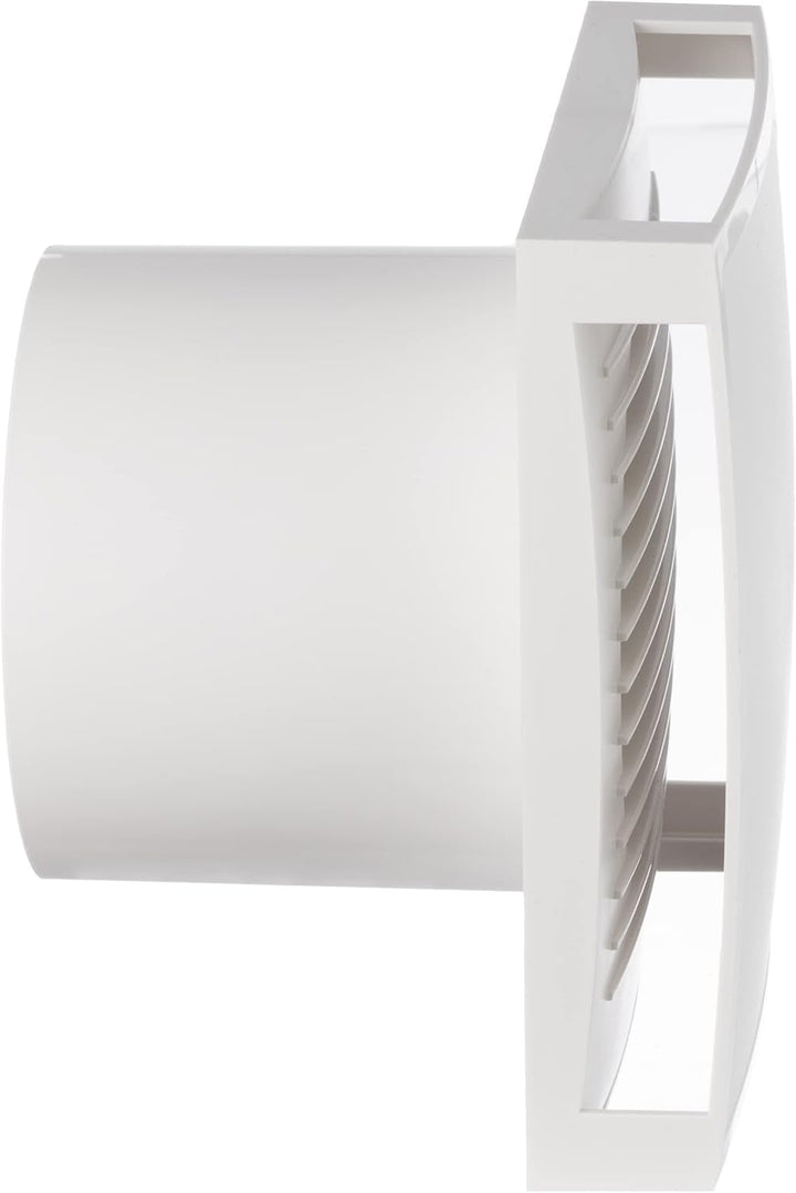 Steinberg14 Ø 100mm BadLüfter Fan mit Feuchtesensor und einstellbarer Nachlaufzeit - Weiss Front - f