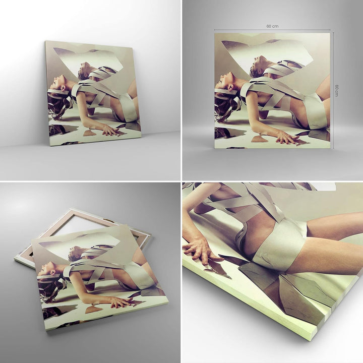 Bilder auf Leinwand Weiblich modell posieren beine Leinwandbild 60x60cm Wandbilder Dekoration Wohnzi