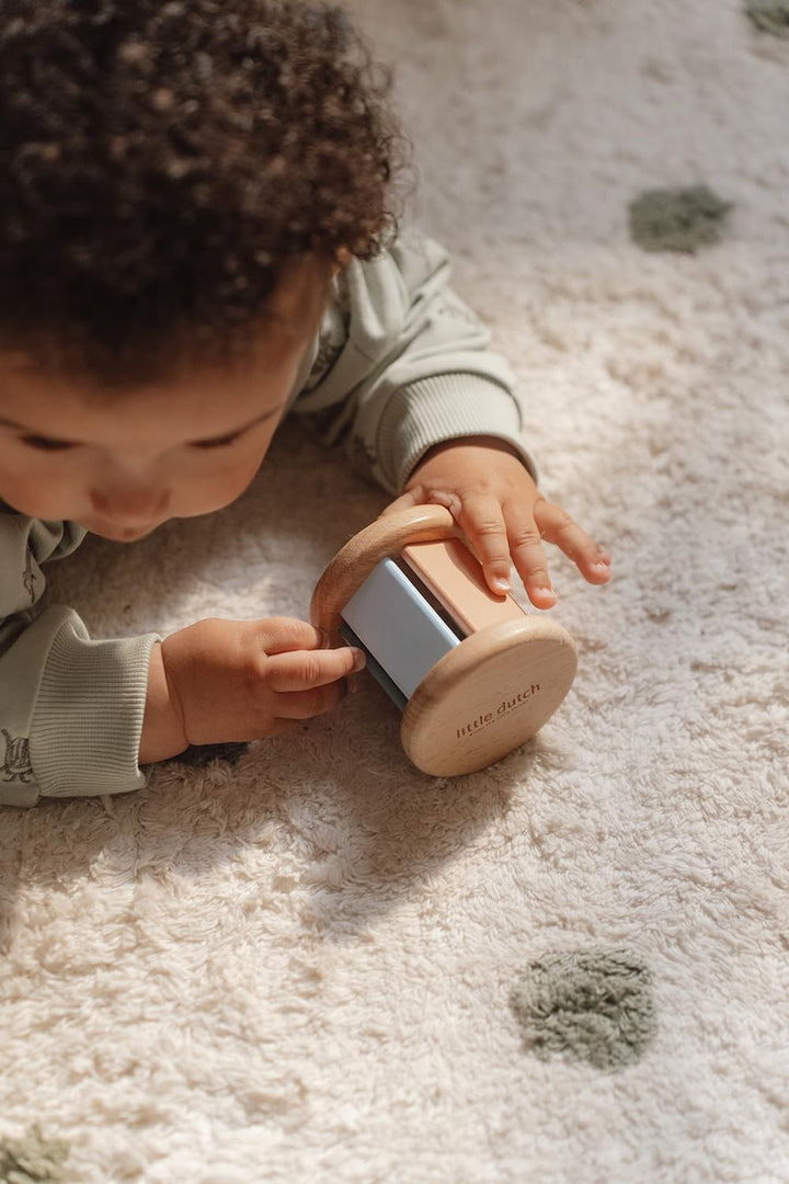 Little Dutch Geschenkset Holz-Spielzeug 3-teilig für Baby Kleinkind Junge blau - Forest Friends
