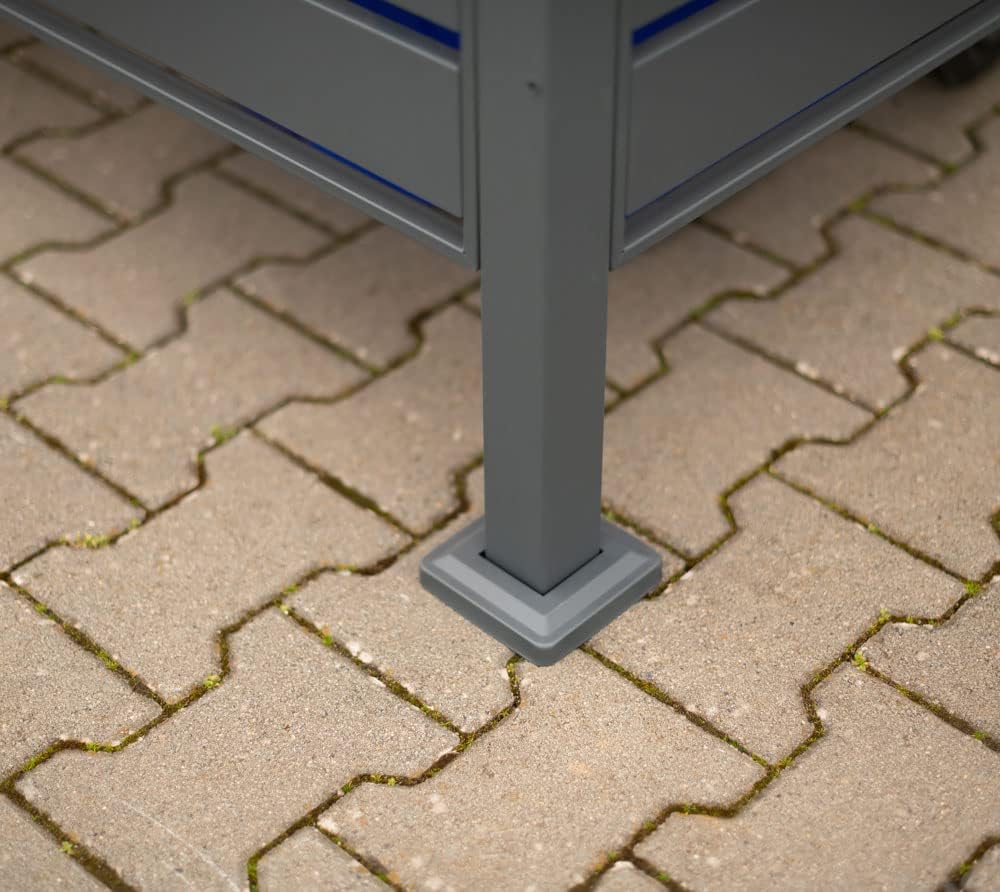 WESTMANN 2er Mülltonnenverkleidung Planum | Metall 160x80x120 cm Grau/Hellgrau | Mülltonnen Sichtsch