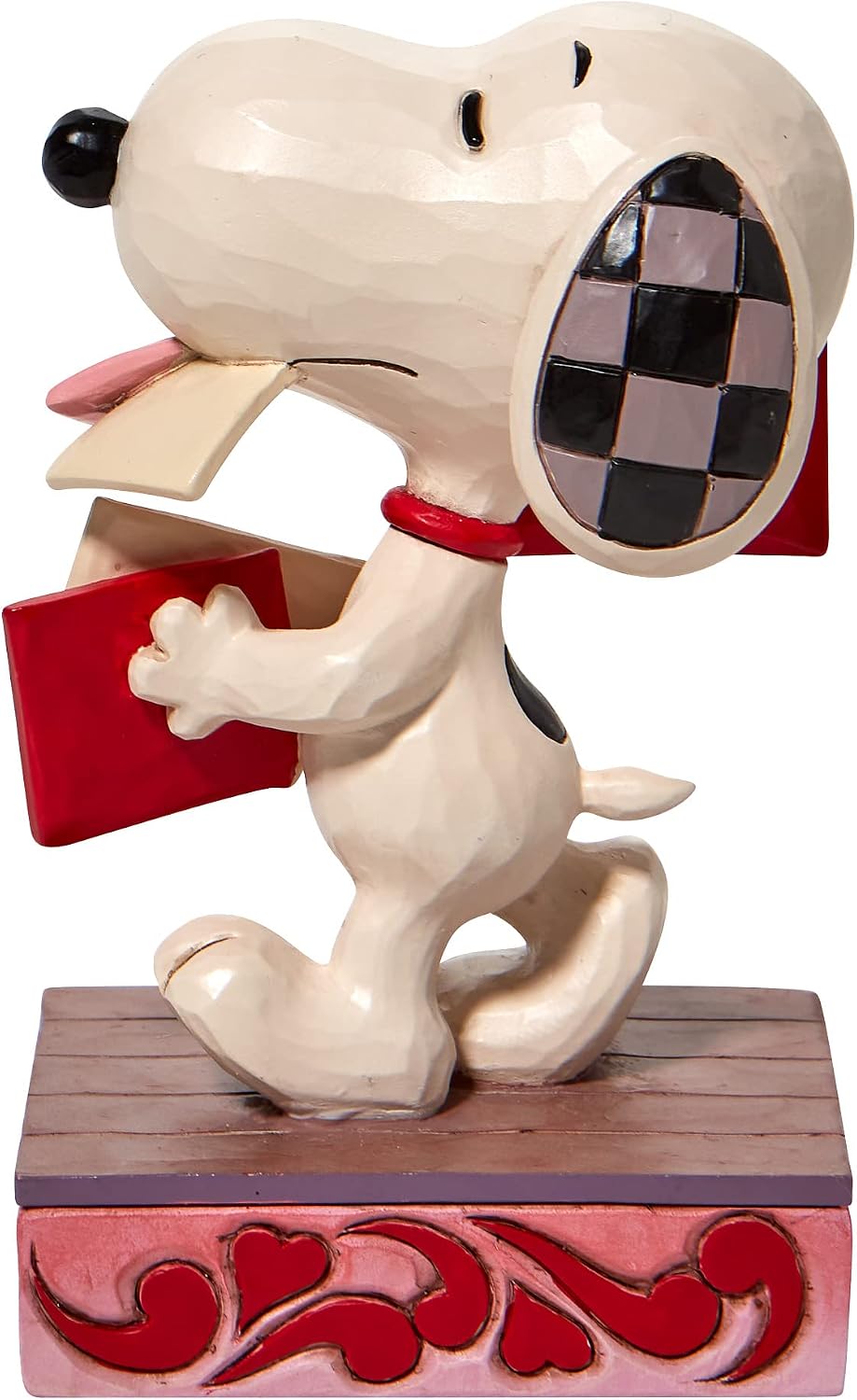 Enesco Jim Shore Peanuts Snoopy Holding Valentines Figur, 11,9 cm, mehrfarbig