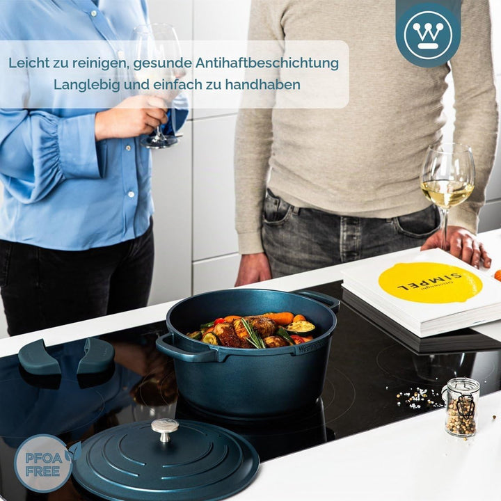Westinghouse PERFORMANCE SERIES Kochtopf gross, 28cm grosser Kochtopf für Induktion &amp; alle Herdarten