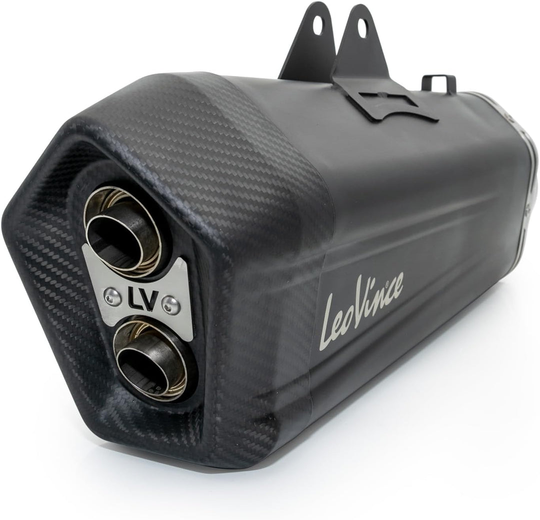 Endschalldämpfer/Auspuffanlage LeoVince SLIP-ON SBK LV-12 Black Edition, Edelstahl schwarz, Carbon K