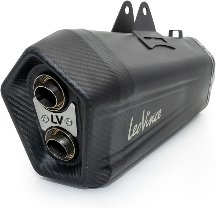 Endschalldämpfer/Auspuffanlage LeoVince SLIP-ON SBK LV-12 Black Edition, Edelstahl schwarz, Carbon K