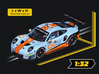 Carrera Evolution - 20027780 I Porsche 911 RSR "Gulf Racing, Mike Wainwright, No.86" Auto für Rennba