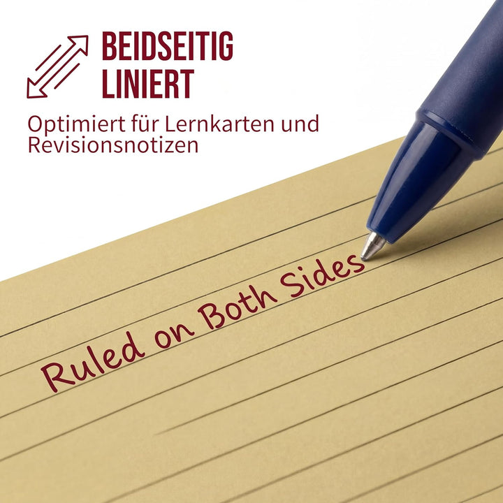 [1000 Stück] Karteikarten A7 Liniert Farbige | Lernkarten A7 Liniert Farbige | Karteikarten Gross (5