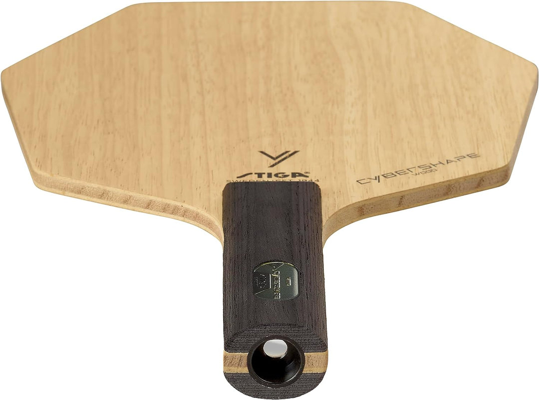 Stiga Tischtennisholz Cybershape Wood mit CWT Custom Weight Technology Gerade, Gerade