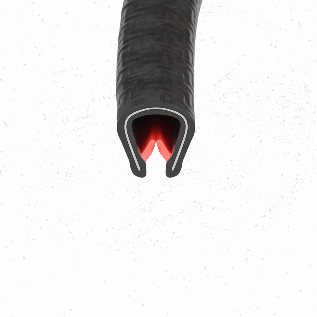 Extrusionsdichtung, Randbesatz, Grösse: Medium, U-Höhe:1,35 mm. Klemmbereich: 1,2 mm - 3,57 mm. 6 Me