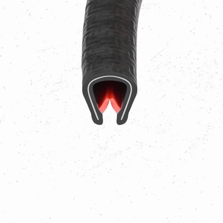 Extrusionsdichtung, Randbesatz, Grösse: Medium, U-Höhe:1,35 mm. Klemmbereich: 1,2 mm - 3,57 mm. 6 Me