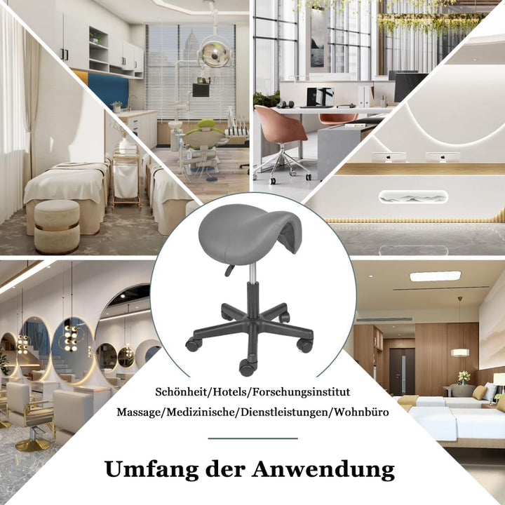 Mingone Sattelhocker Drehhocker Sattelstuhl Höhenverstellbar Bürohocker Ergonomisch Praxishocker mit