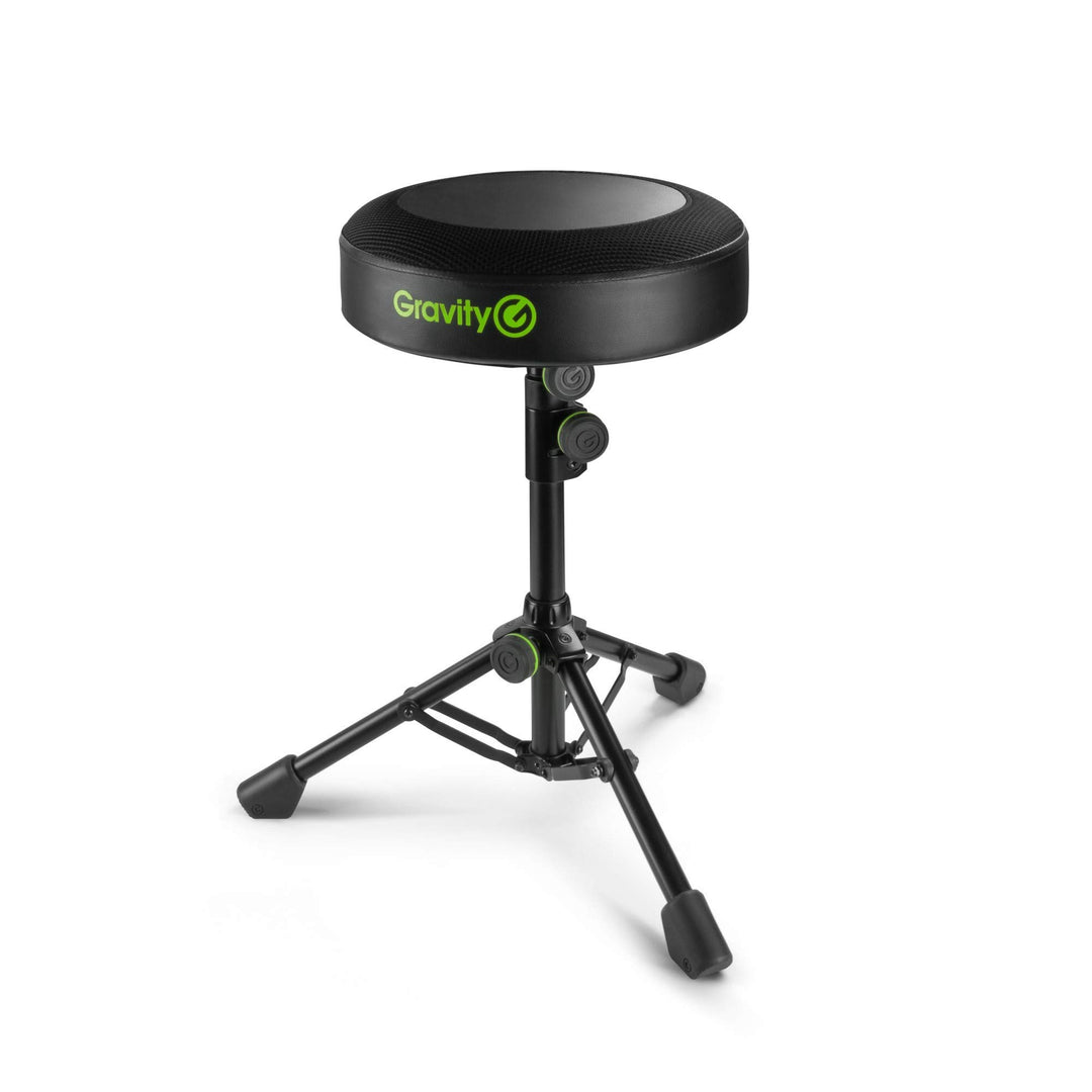 Gravity FD SEAT 1 - Runder Musikerhocker klappbar, höhenverstellbar Single, Single