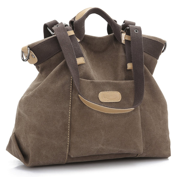 LOSMILE Damen Canvas Schultertasche Rucksack Gross,Handtasche Vintage umhängetasche Anti Diebstahl T