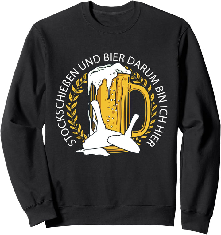 Eisstockschiessen und Bier | Stockschütze | Eisstock Sweatshirt