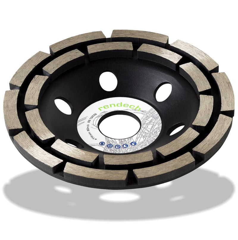 2x Profi Diamant Schleiftopf 115 mm für Beton, Stein, Fliesenkleber uvm. - Beton Schleifscheibe 115m
