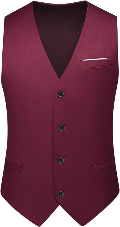 KUDMOL Herren 3-Stücke Anzug Business EIN Knopf Smoking Anzug für Männer Smoking Klassische Blazer W