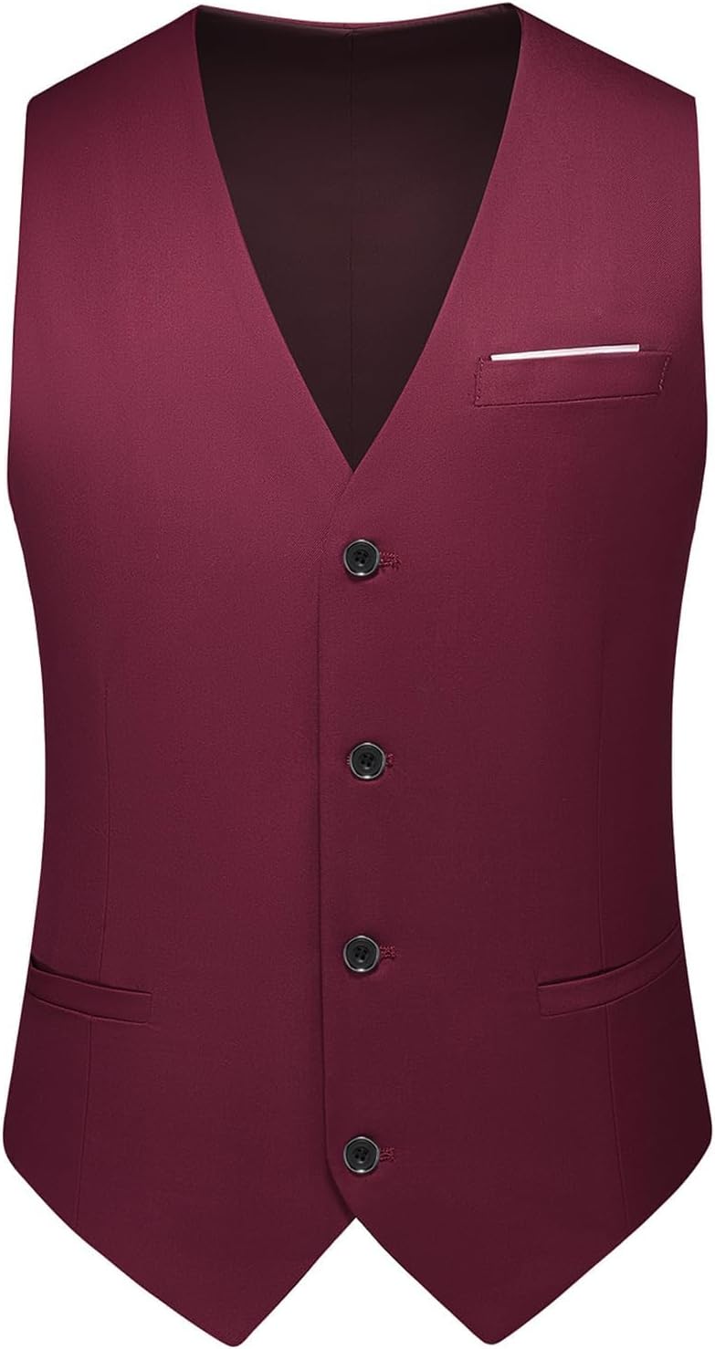 KUDMOL Herren 3-Stücke Anzug Business EIN Knopf Smoking Anzug für Männer Smoking Klassische Blazer W