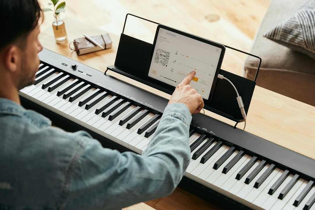 Casio CDP-S110BK Digitalpiano mit 88 gewichteten Tasten, schwarz Schwarz Single, Schwarz Single