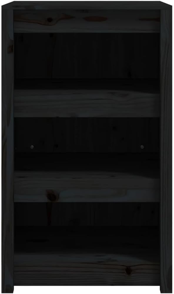 Outdoor-Küchenschrank Schwarz 55x55x92 cm Massivholz Kiefer, Outdoor Küche, Grilltisch, Pflanztisch,
