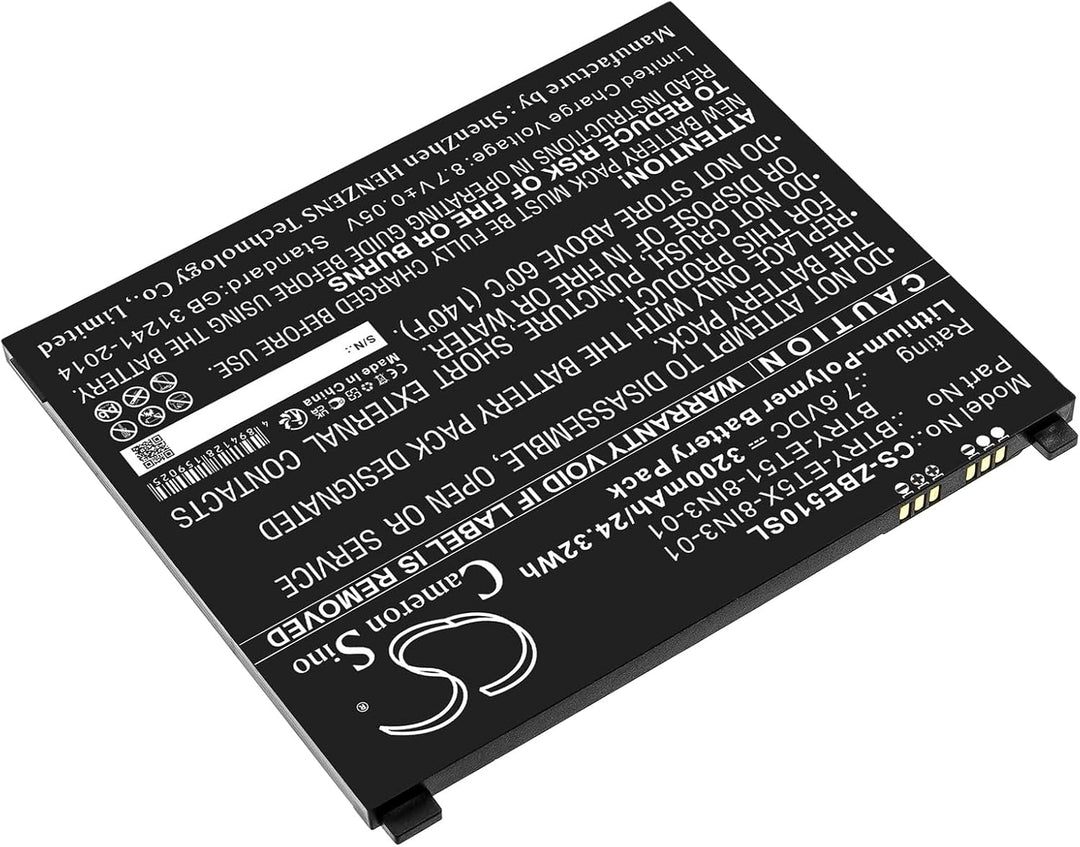 TCTK Akku 3200mAh Kompatibel mit [Zebra] ET51, ET51 8.4" Inch, Windows OS, ET51AE-W12E, ET51AT-W12E,