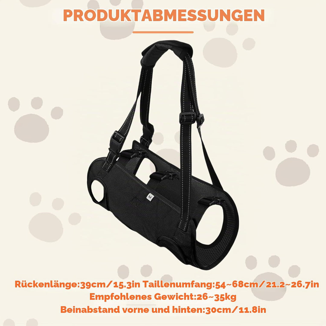 Hunde Tragehilfe, Tragehilfe Hund Treppe Verstellbare Gehhilfe für Hundes, Hundeliftgeschirr für Hin