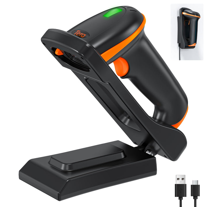 Tera Barcode Scanner wandhalterung 1D 2D QR Kabellos 2,4 GHz Wired USB 2,0 Kabelgebunden Handscanner