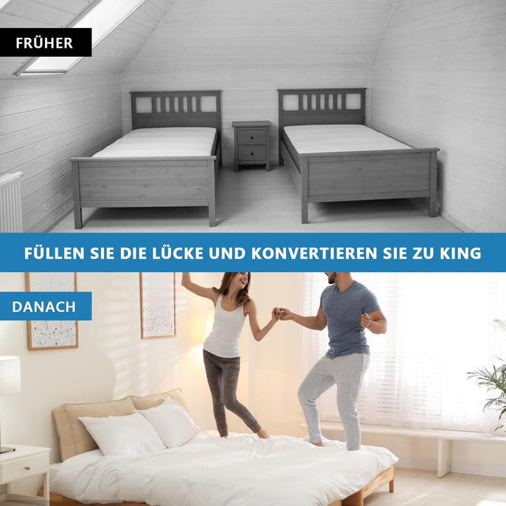 Liebesbrücke für Matratzen, Love Bridge Matratzen Verbindung Verstellbarer Elastischer Matratzenhalt
