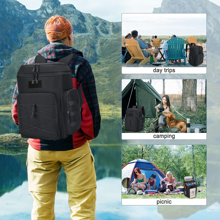 Kühlrucksack kühltasche Rucksack 30L Picknicktasche - zweistöckige wasserdicht auslaufsicher Kühltas