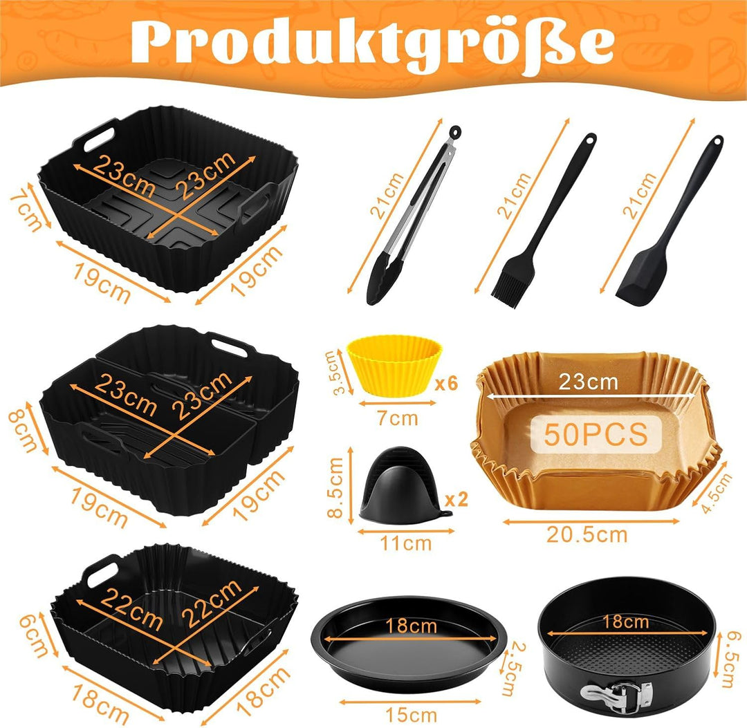 Heissluftfritteuse Zubehör - Airfryer Zubehör für COSORI 5,5L 6L 6,2L Turbo Tower Pro Smart 10,8L, N
