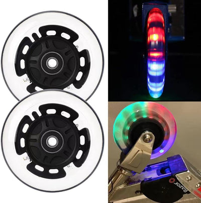 100mm Leuchtende Scooter Räder - 2 Stück 100mm led Scooter Rollen räder mit ABEC-9 Lager - hell leuc