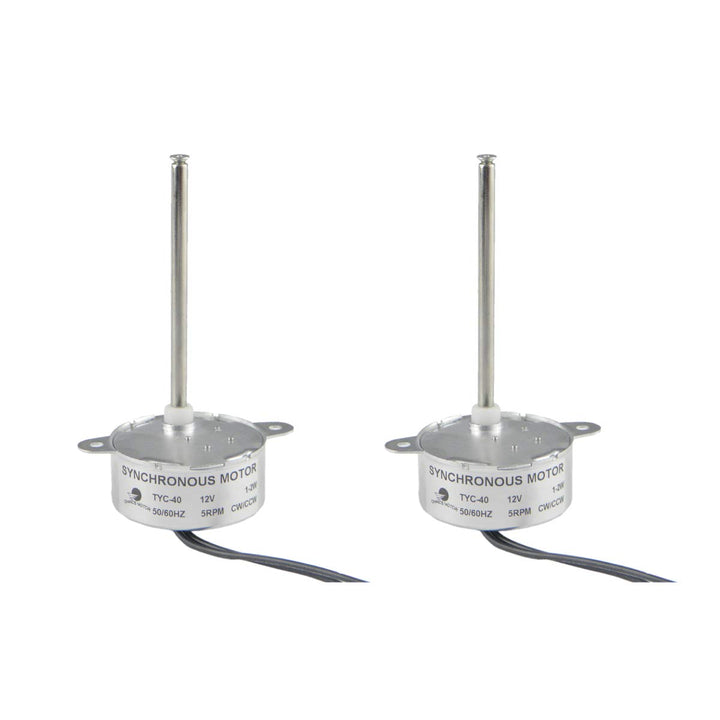 CHANCS TYC-40 Kleiner Synchronmotor DC 12V 5RPM Innenwellenlänge 74mm CW/CCW Elektromotor Untersetzu
