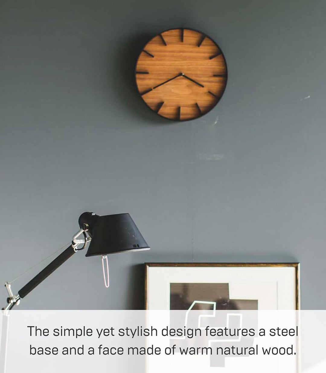Wall clock - Rin - brown Schwarz Single, Schwarz Single