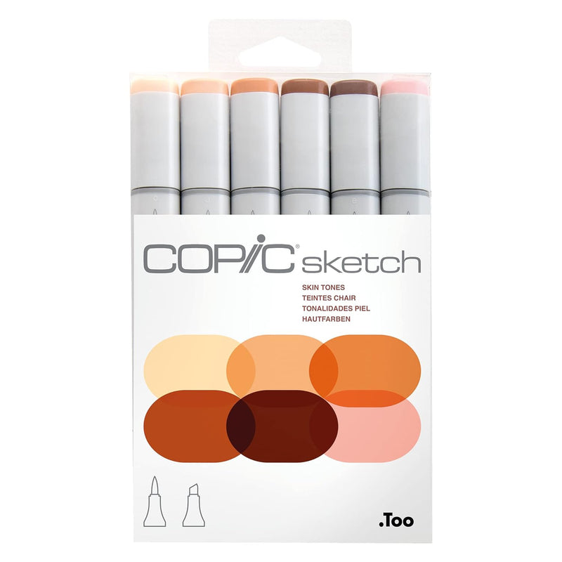 Copic Sketch Set Skin Tones, 6 Stück, multi, 1-pack