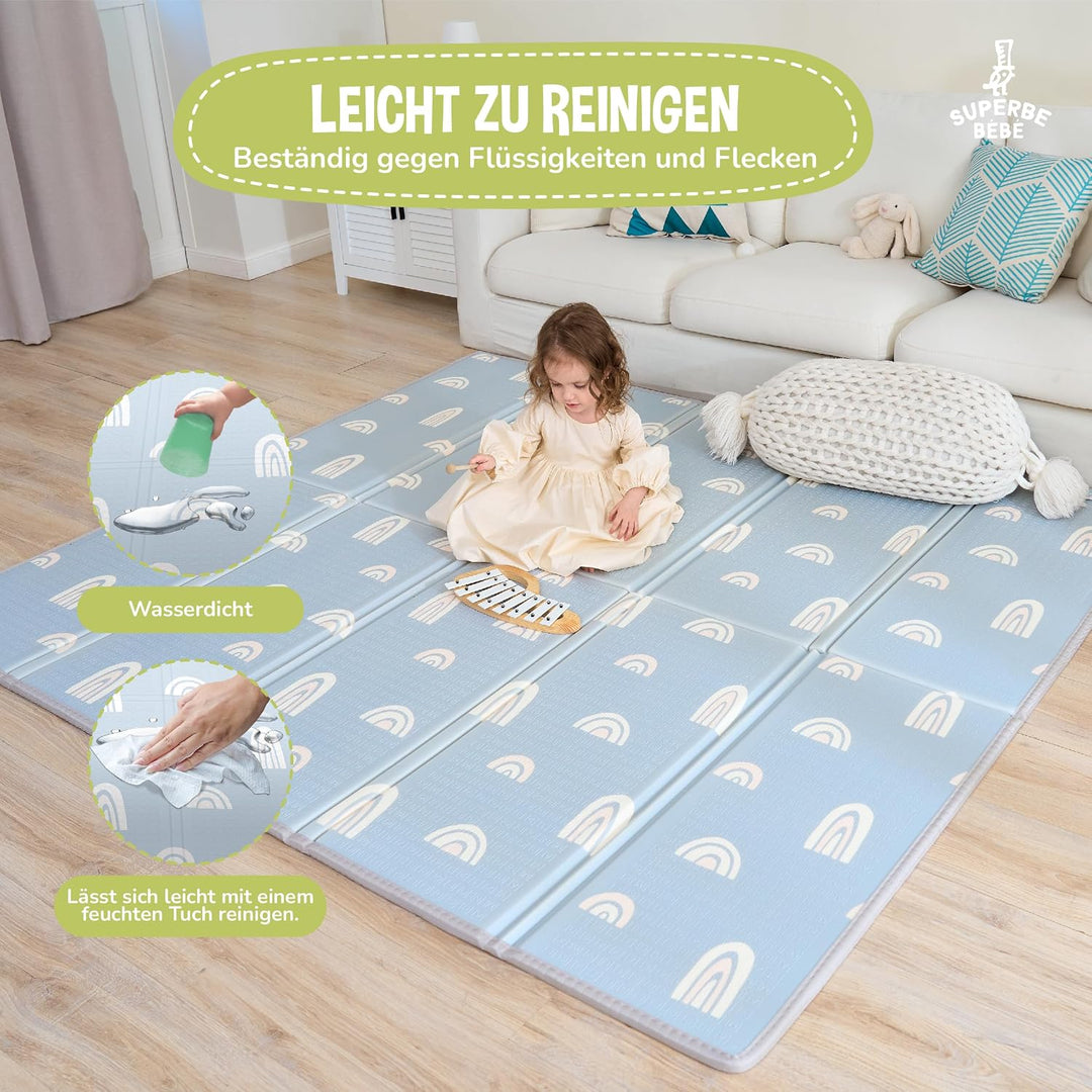 Krabbelmatte Baby Faltbar Spielmatte Kinder Spieldecke 180x200x1.5cm Krabbeldecke Für Baby - Babymat