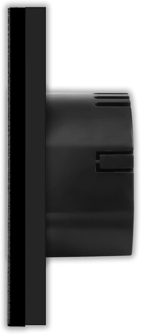 Luxus Time Programmierbares Raumthermostat Schwarz – Glas Aluminium Rahmen Externer Sensor Wasserfüh