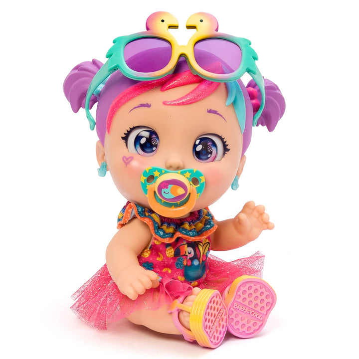 Baby Cool Mini MIA – Puppe mit Kleidung, Schuhen und exklusiven Accessoires, bunter und tropischer S