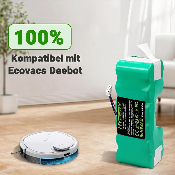 12V 5000mAh Ersatz NI-MH Akku für Ecovacs Deebot Ozmo 900, 901, 902, 907, 600, 610, M88, Deebot DE5G