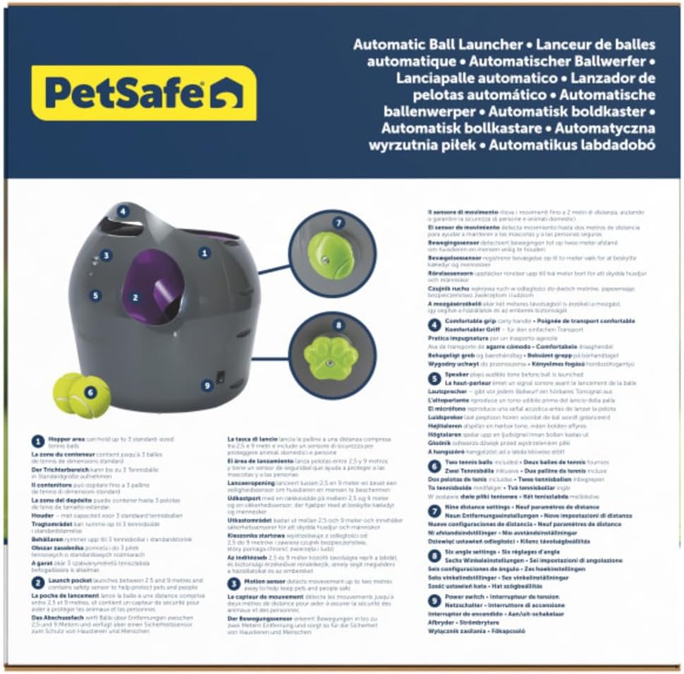 PetSafe Automatisches Hundespielzeug, interaktiver Tennisballwerfer für Hunde, wasserdicht, 1 Stück