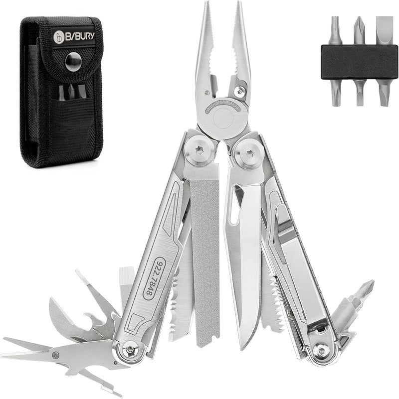 BIBURY Multifunktionale Zange mit Flaschenöffner, Faltbares Multitools für Mann, Tragbare Multifunkt