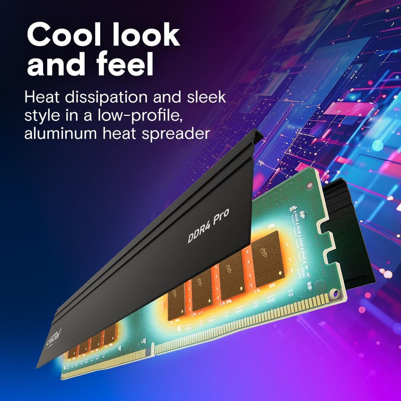 Crucial Pro DDR4 RAM 32GB Kit (2x16GB) 3200MHz, Intel XMP 2.0, PC Computer Arbeitsspeicher - CP2K16G