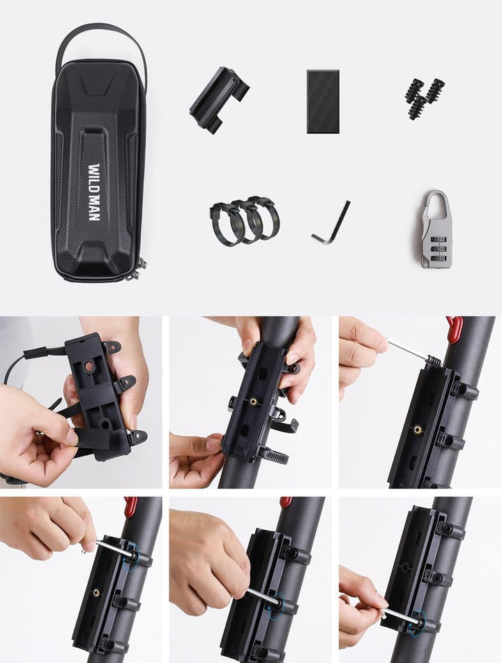 E Scooter Tasche für Roller, Grosse Kapazität Roller Tasche, wasserdichte Front Tube Bag, Vordertasc