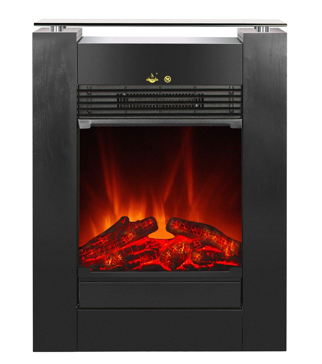 Elektrokamin Tessin von El Fuego® Farbe Schwarz Kaminofen Dekokamin AY 627