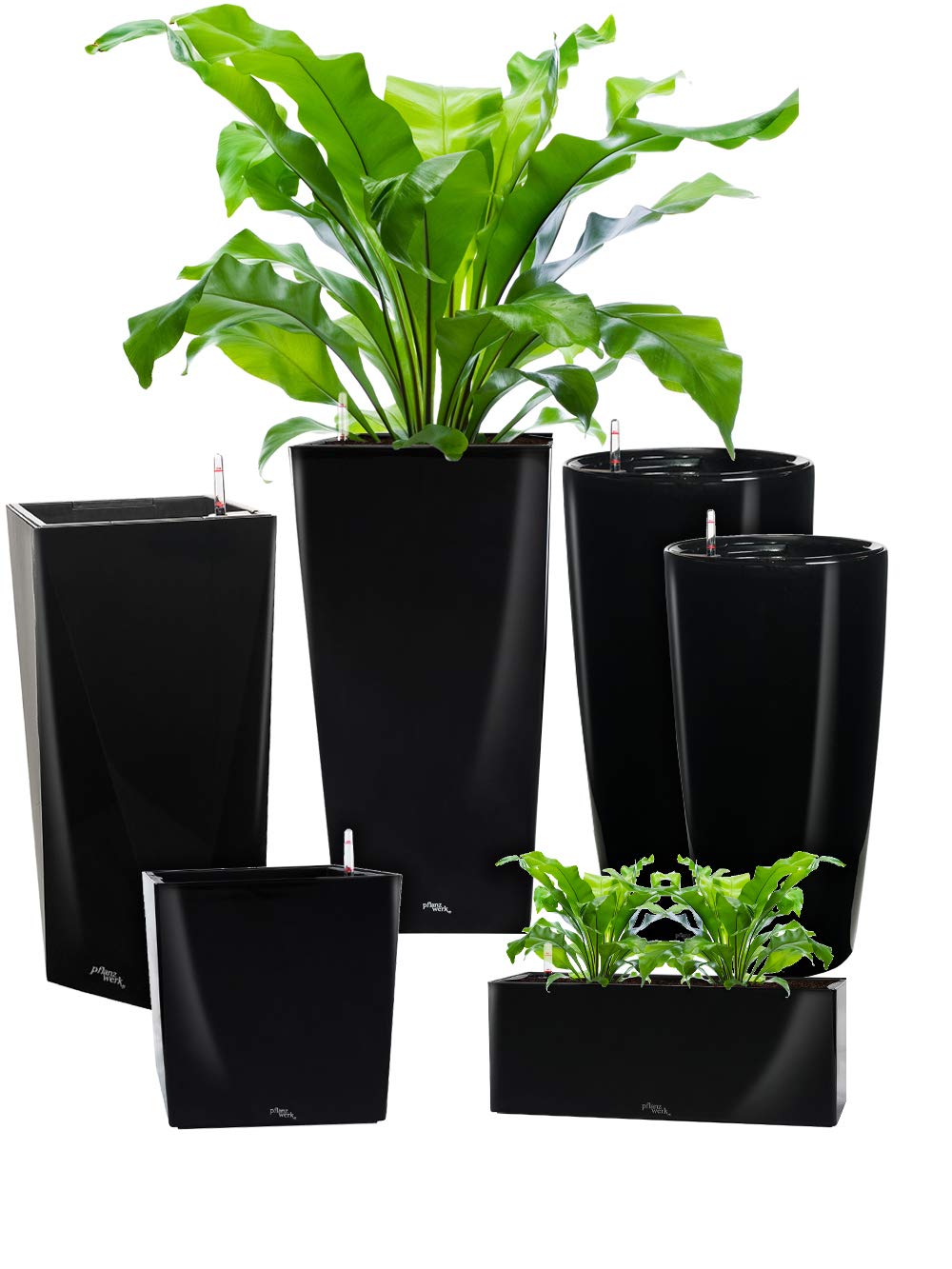 Pflanzwerk® ÖKOSYSTEM Pflanzkübel TUB - Blumentöpfe Übertöpfe mit BEWÄSSERUNGSSYSTEM - 32x56x28cm Sh