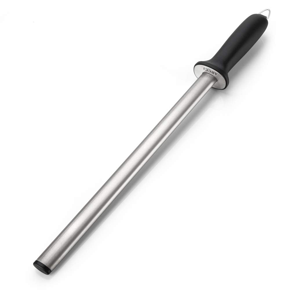 ARCCI 26CM Diamant Wetzstahl Messerschärfer Stab 600 Körnung, Professionelle Wetzstab für Koch, Wetz