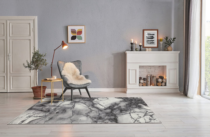 the carpet Marble Moderner Dichter Kurzflor Wohnzimmer Schlafzimmer Teppich, Designerteppich, Elegan