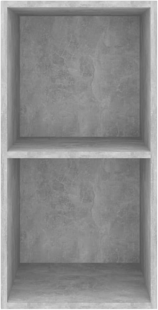 homiuse TV-Wandschrank Betongrau 37x37x72 cm Holzwerkstoff Design TV Board Fernsehschrank Fernsehtis