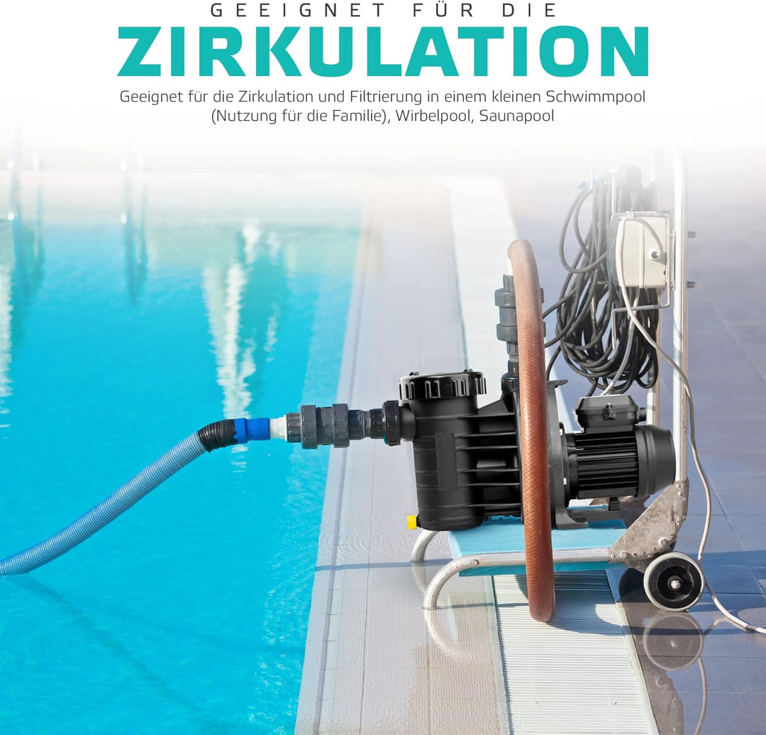 well2wellness Selbstansaugende Filterpumpe Aqua Plus 8 | Umwälzpumpe | Leise Nutzung | Einfache Nutz