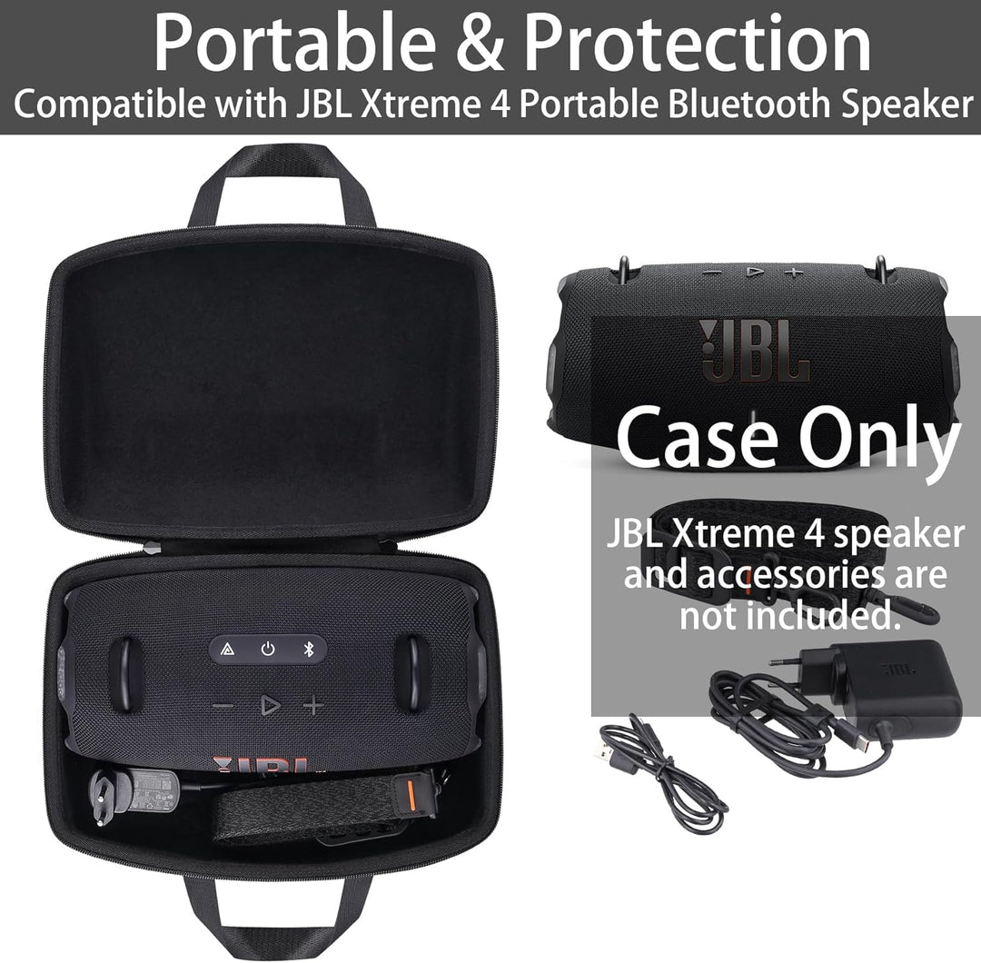 Khanka Hartschalenkoffer Ersatz für JBL Xtreme 4 tragbarer Bluetooth-Lautsprecher, nur Hülle (schwar